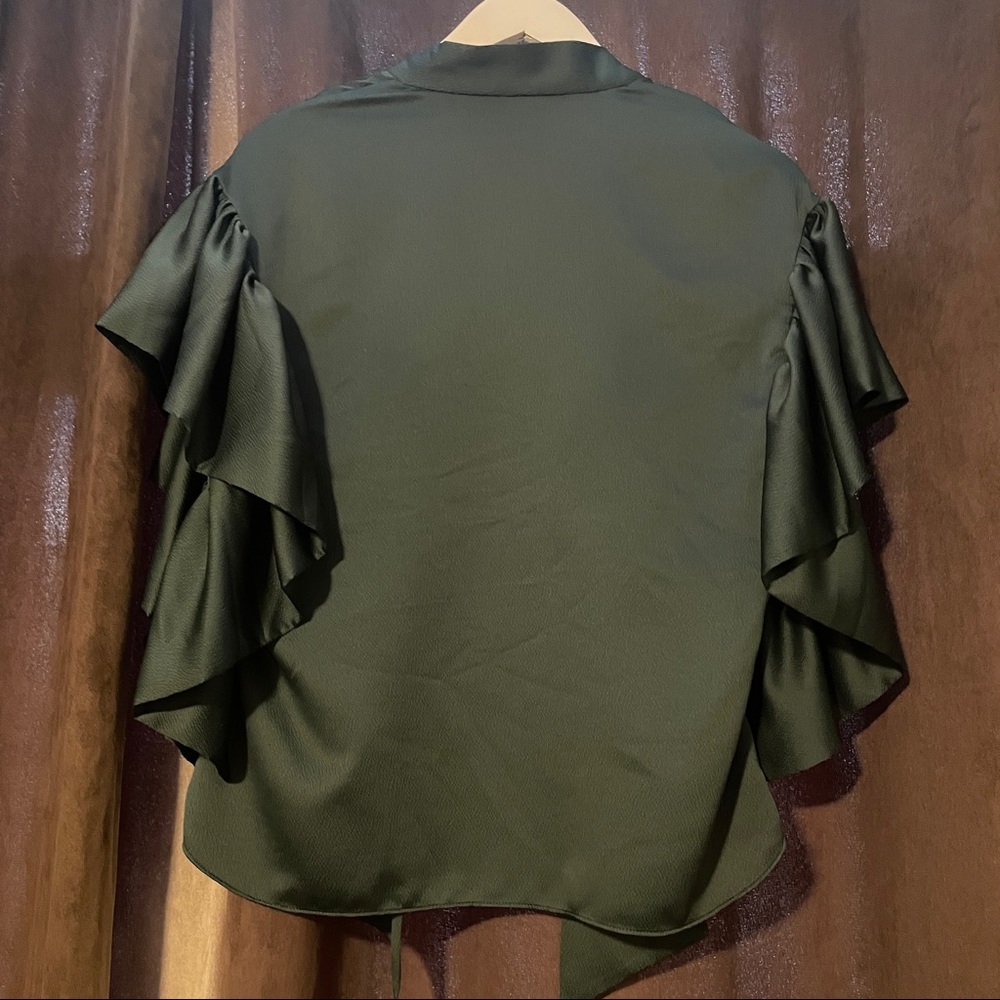 Ted Baker Stylish Short Sleeve Shirt in Green, Size 2 - Picture 2 of 4